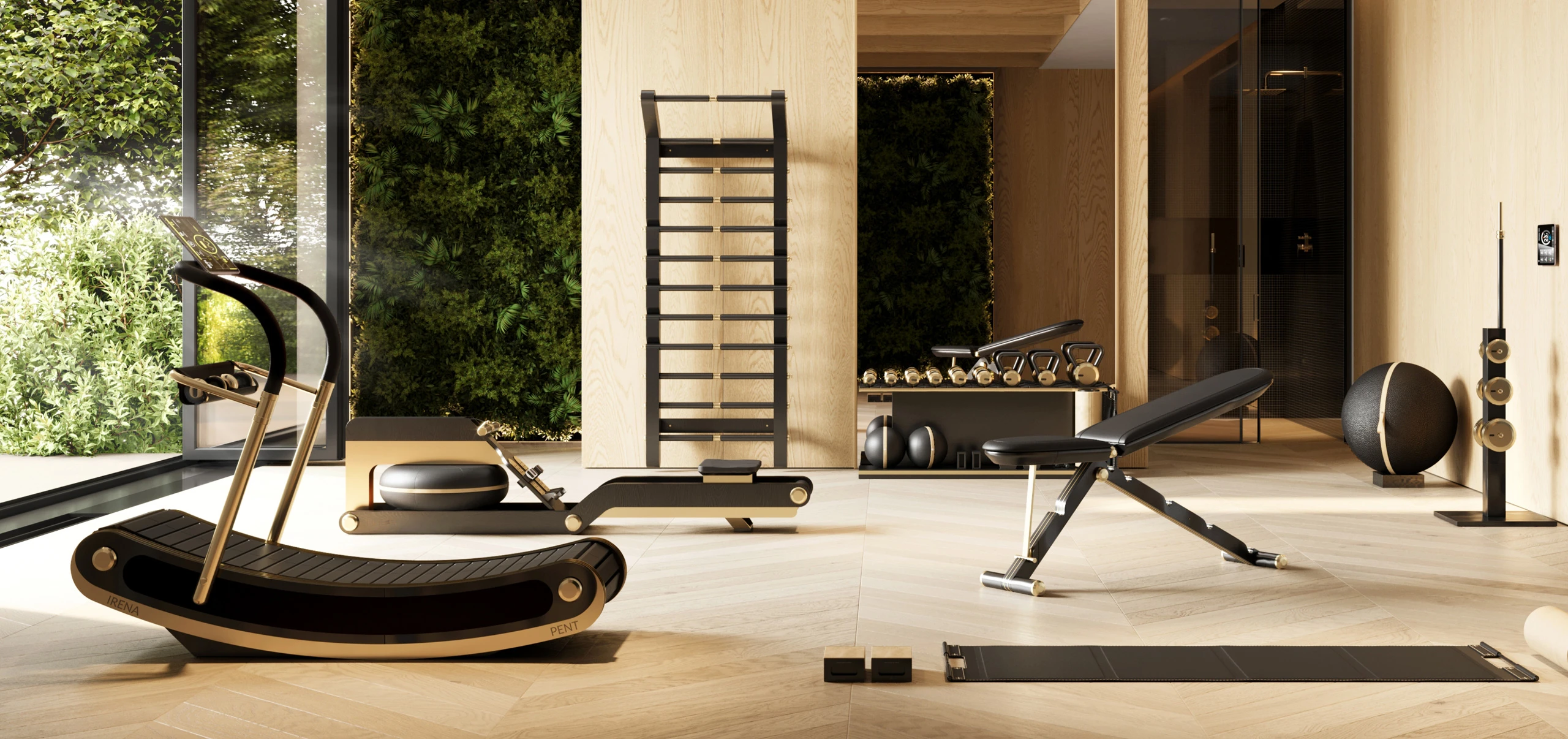 Luxury PENT. home gym design in Tokyo