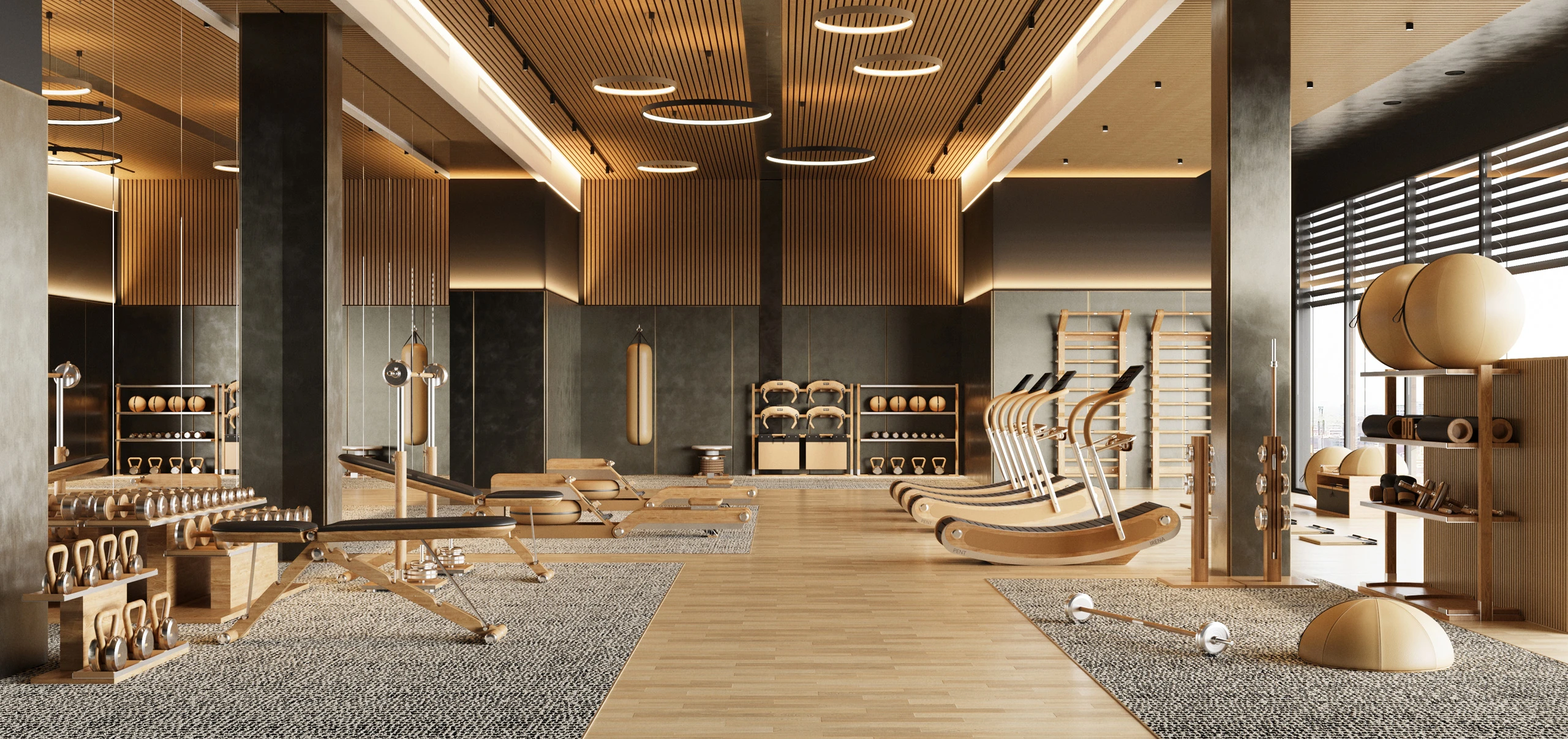 Luxury PENT. home gym design in Tokyo